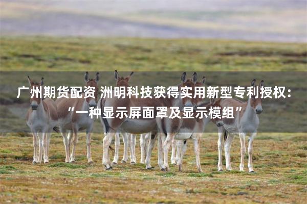 广州期货配资 洲明科技获得实用新型专利授权：“一种显示屏面罩