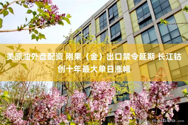 美原油外盘配资 刚果（金）出口禁令延期 长江钴创十年最大单日