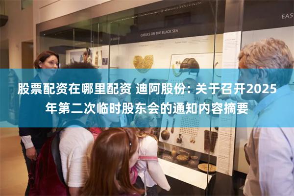 股票配资在哪里配资 迪阿股份: 关于召开2025年第二次临时